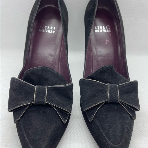 Stuart Weitzman suede bow pumps Sz 7 - Picture 5 of 9